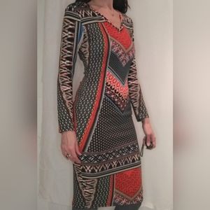 Fire Los Angeles Tribal Print Long Dress M